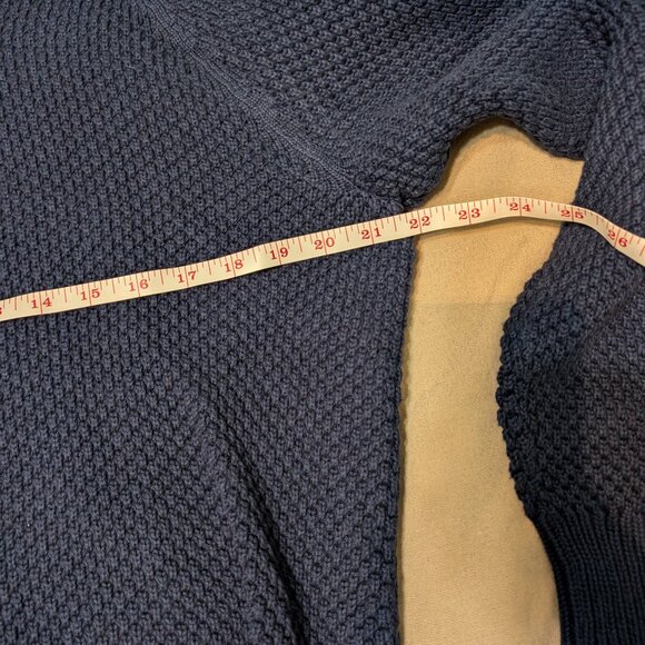 J Crew 100% Cotton Shall Neck Sweater - Navy - Small - Picture 5 of 6